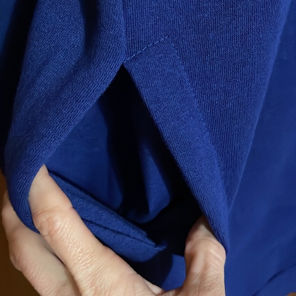 •ZENANA OUTFITTERS•BLUE VNECK SWEATSHIRT DRESS SIZE S/M EUC(LIKE NEW) - Picture 6 of 7